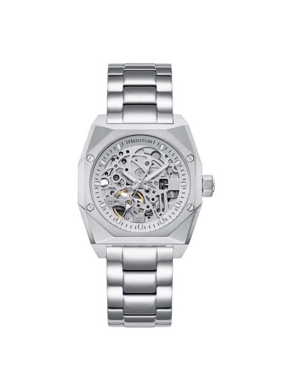 NWT Heritor Elliott Automatic Silver Dial Men's Watch